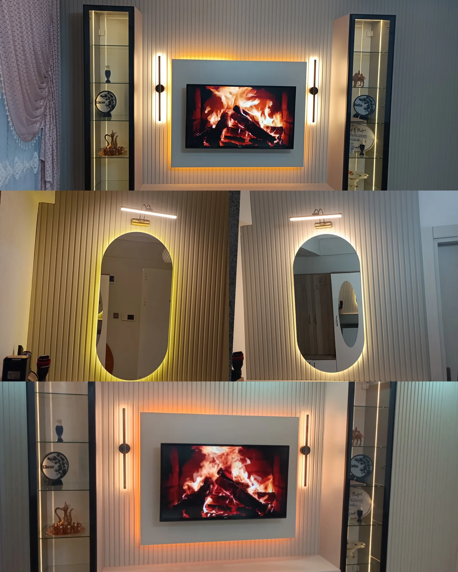 Canlı Elektrik - Dekoratif TV ünitesi aydınlatması